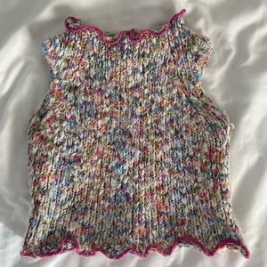 High neck knitted cropped tank!